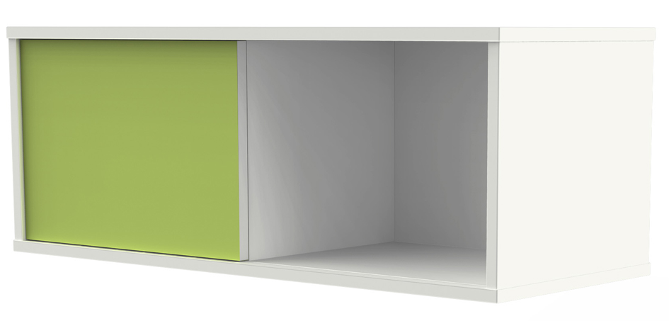 Etagère murale / rehausse, blanc / vert
