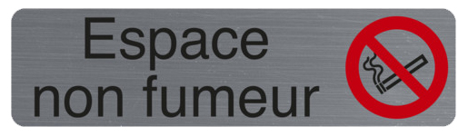 Plaque de signalisation "Espace non fumeurs"