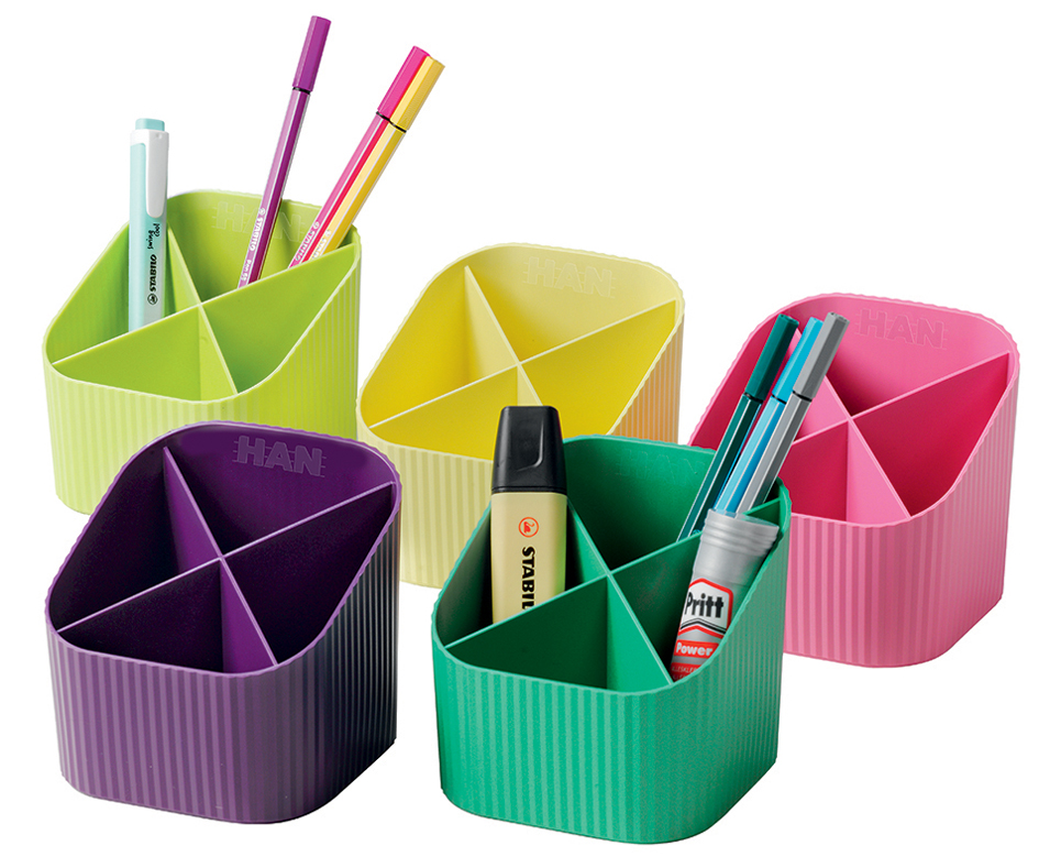 Multipots à crayons, plastique
