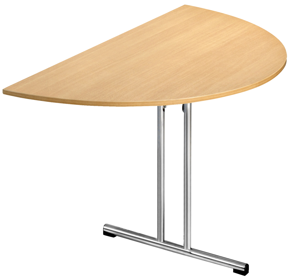 visuel de référence: table pliante Chremeline1, demi-rond, hêtre