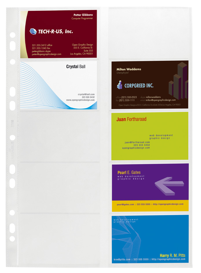 Pochettes pour cartes de visite