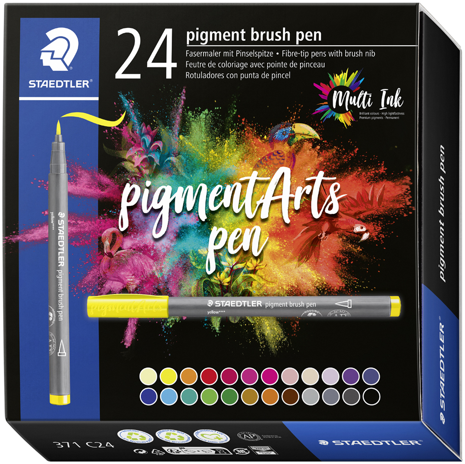 Feutre pigment brush pen, étui carton de 24 (57890894)