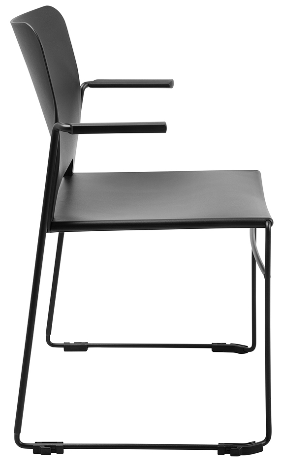 Chaise visiteur "Visit Lite" en plastique - vue latérale