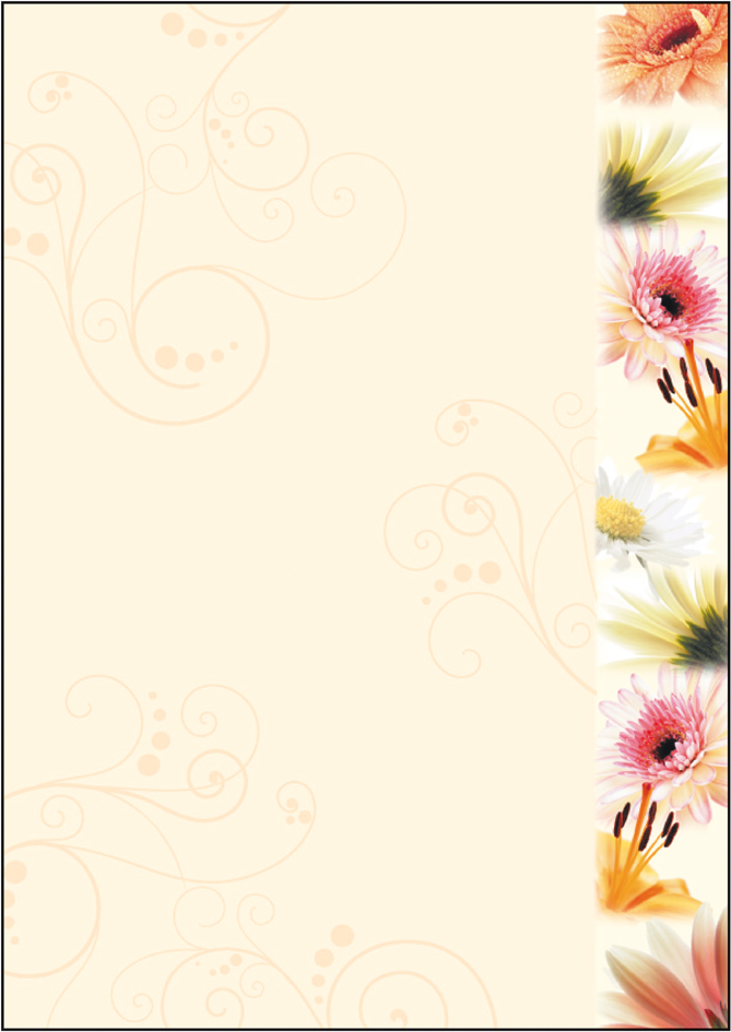 sigel Papier à motif, A4, 90 g/m2, motif 'Flowerstyle'