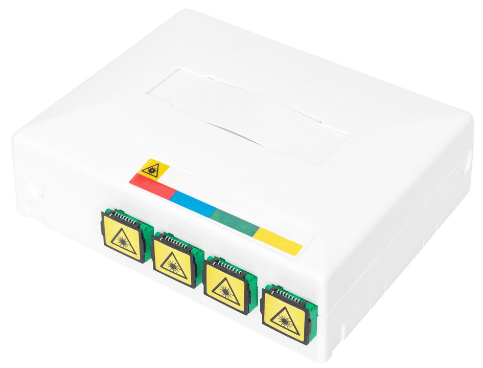 DIGITUS Boîtier vide FTTX pour 4 x couplages SC SX