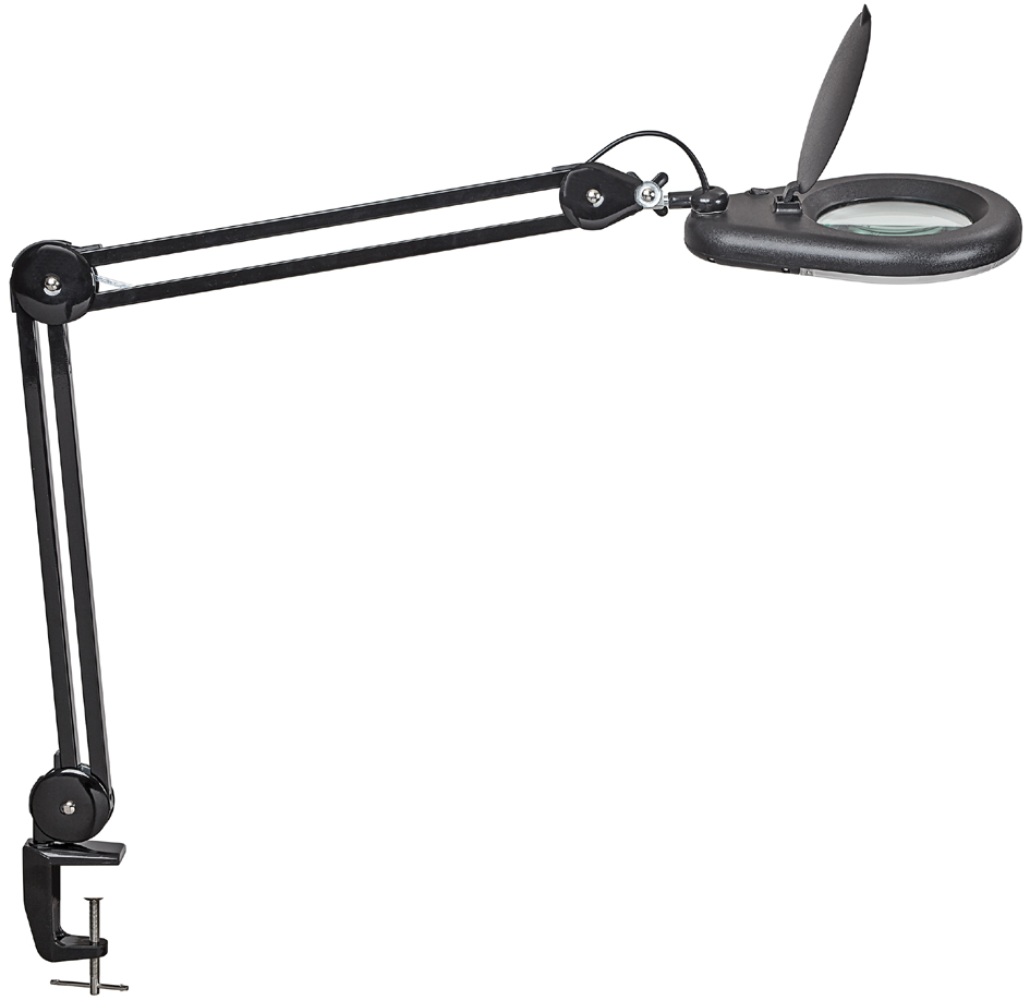 MAUL Lampe loupe à LED MAULviso, avec pince, noir