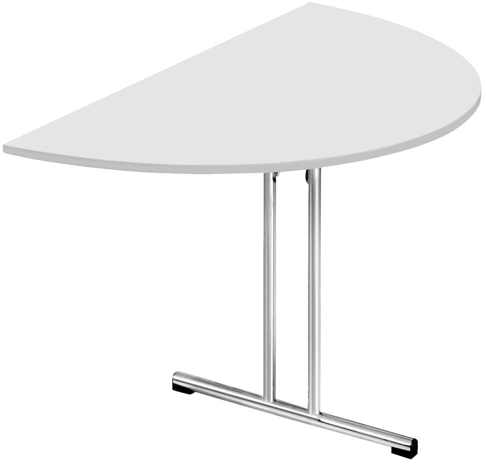visuel de référence: table pliante Chremeline1, demi-rond, gris clair