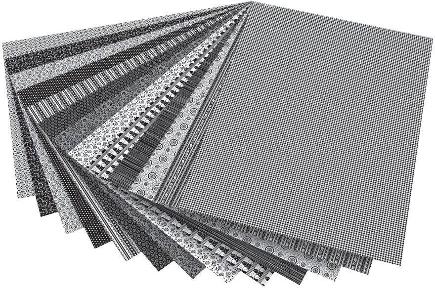 folia Carton à motif 'Noir / Blanc', 500 x 700 mm, 270 g/m2