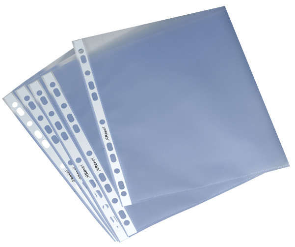 Rexel Pochette perforée standard, A4, pp, grainée, 0,065 mm