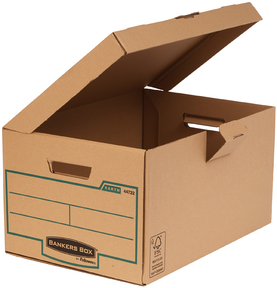 Caisse d'archivage avec couvercle rabattable Maxi, ouvert