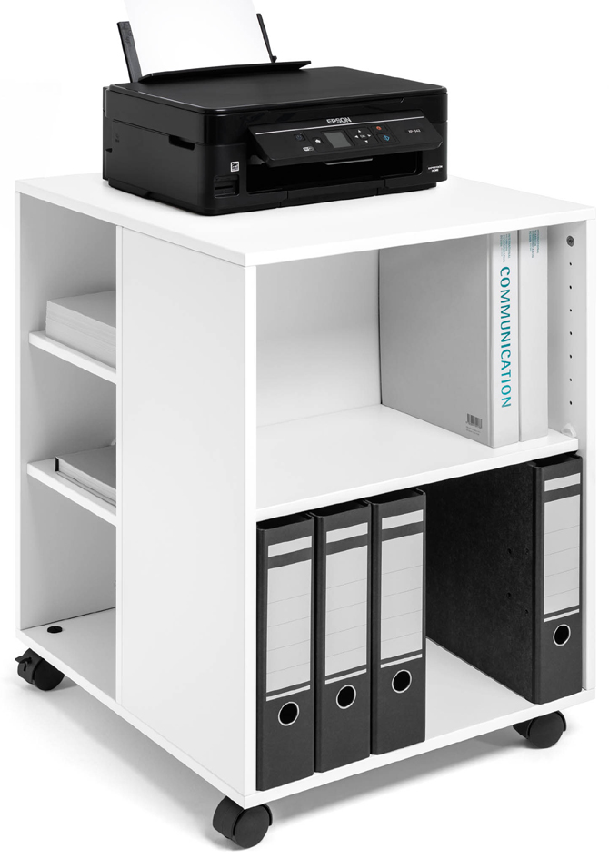 DURABLE Desserte de bureau '74/59' ouvert, 6 étagères, blanc