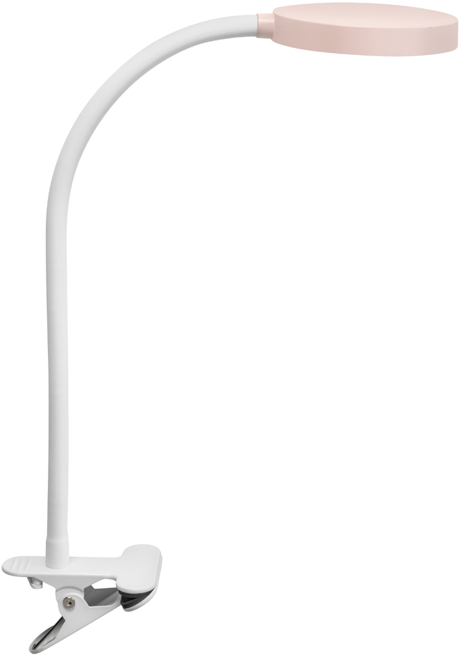 Lampe LED à pince FLEX, blanc / rose poudré