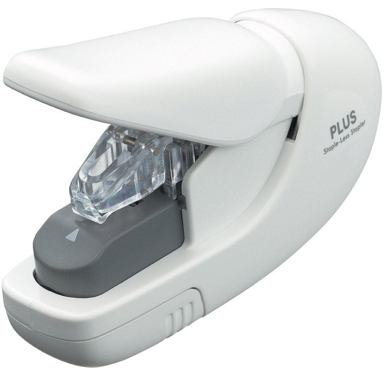 PLUS JAPAN Agrafeuse sans agrafe SL-106AB, blanc