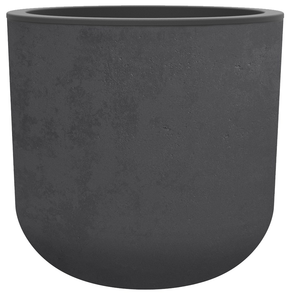 EDA Bac à plantes BASALT UP, rond, 385 mm, anthracite
