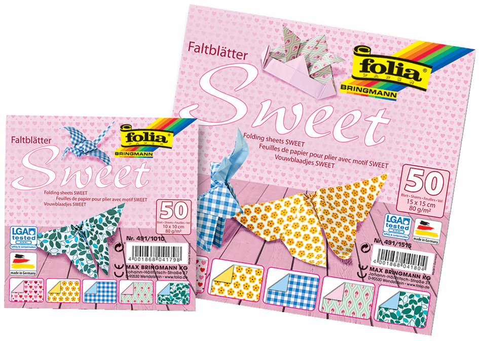 Visuel de référence: Feuilles de papier à plier "SWEET"