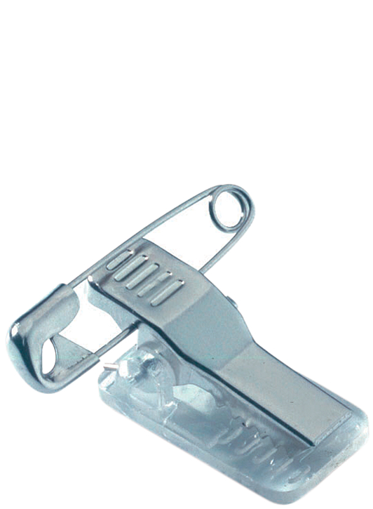 Porte-badges, avec pince double