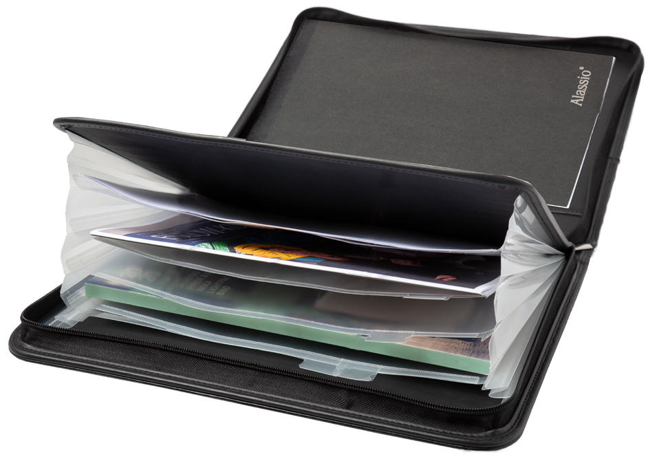 Porte-documents classeur, A4, similicuir