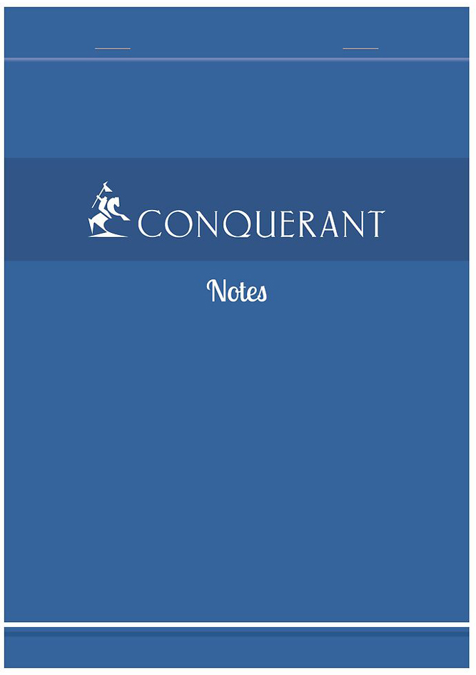 CONQUERANT SEPT Bloc-notes Notes, quadrillé, A5
