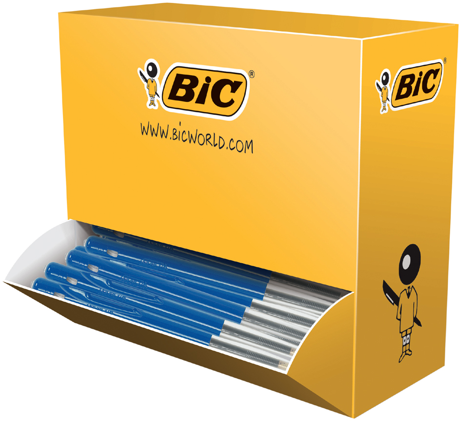 BIC Stylo à bille rétractable M10 clic, VALUE PACK, bleu