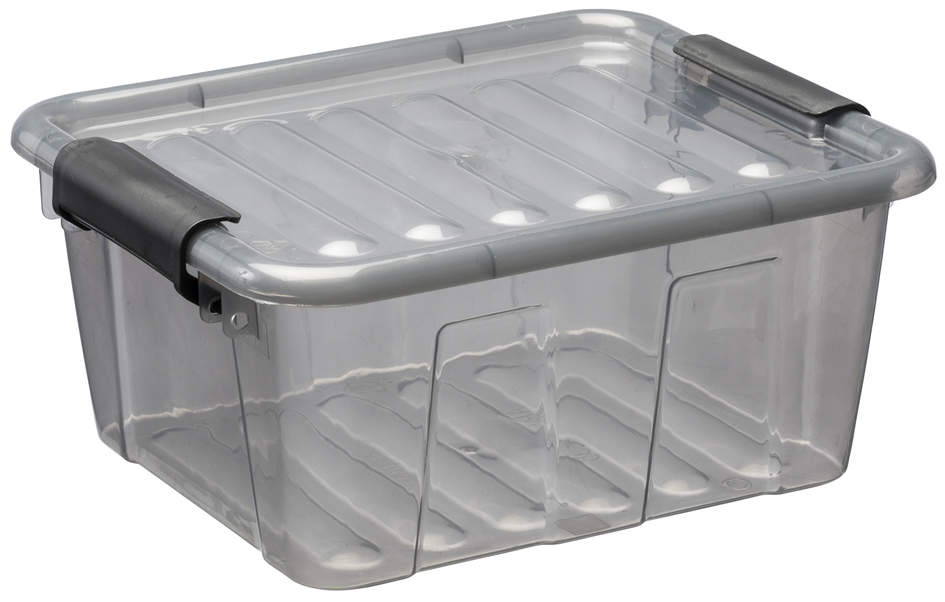 plast team Boîte de rangement HOME BOX, 2L, gris translucide