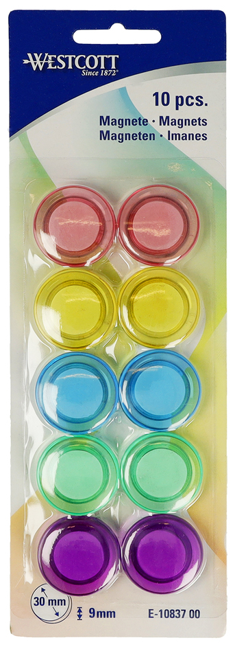 WESTCOTT Aimant, diamètre: 30 mm, set de 10