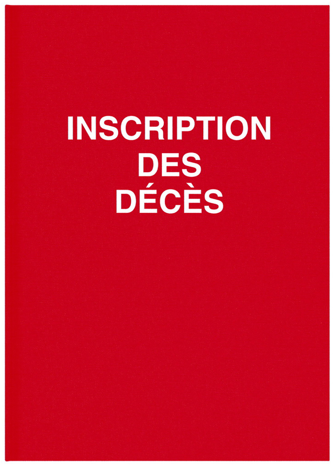 ELVE Registre 'Inscription des décès', 320 x 250 mm