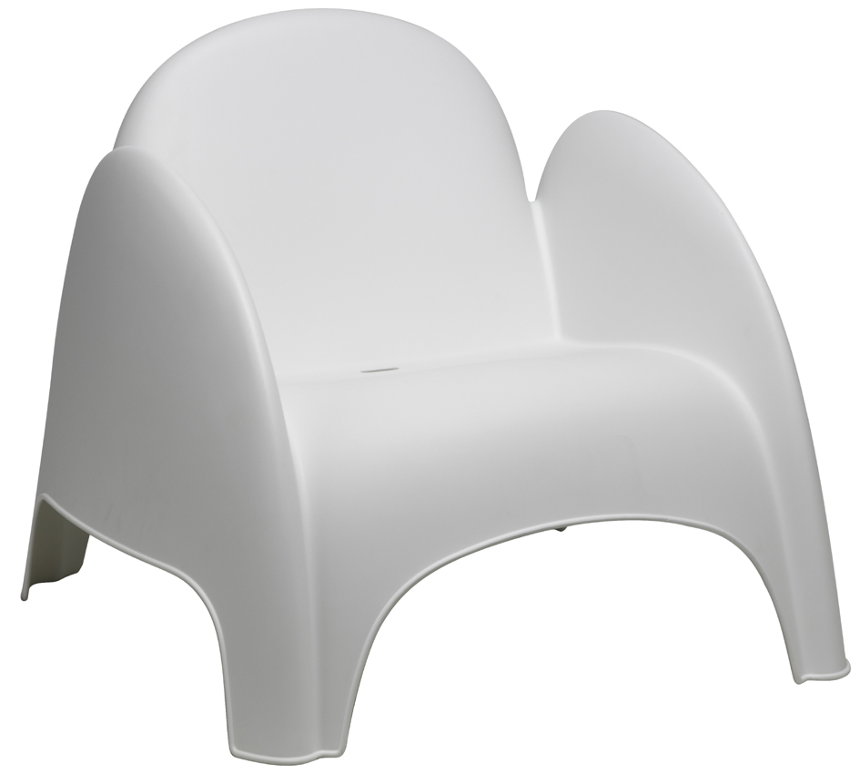PAPERFLOW Siège en plastique DUMBO, blanc, set de 4