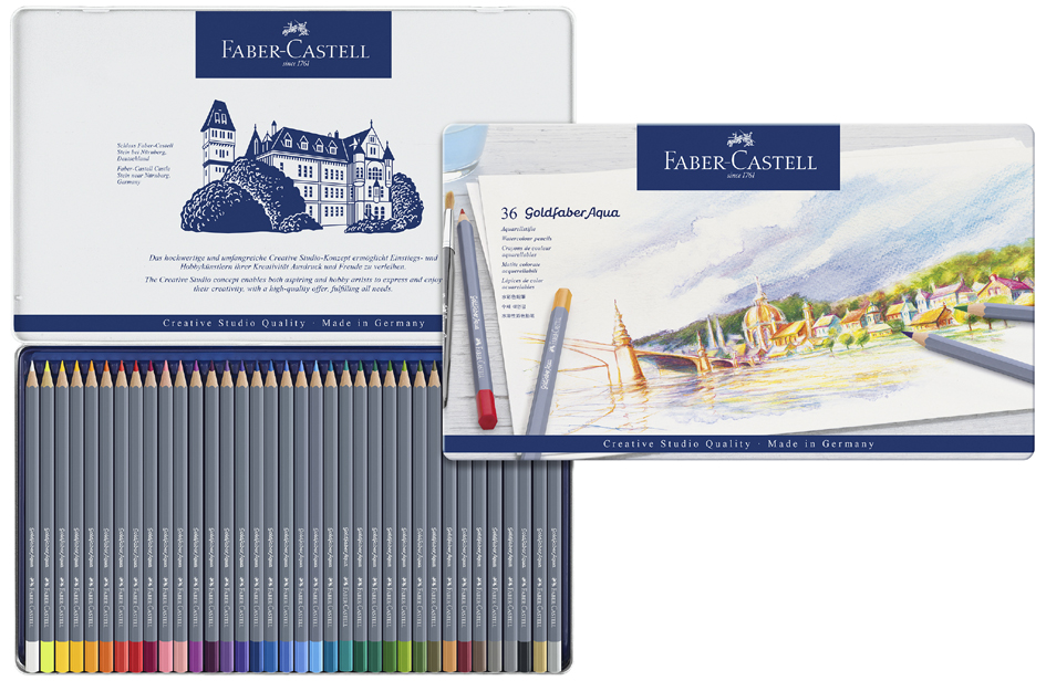 FABER-CASTELL Crayons de couleur aquarellables GOLDFABER