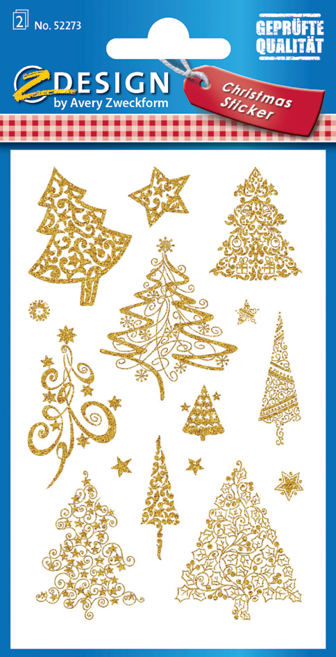 AVERY Zweckform ZDesign Stickers de Noël 'Arbres'