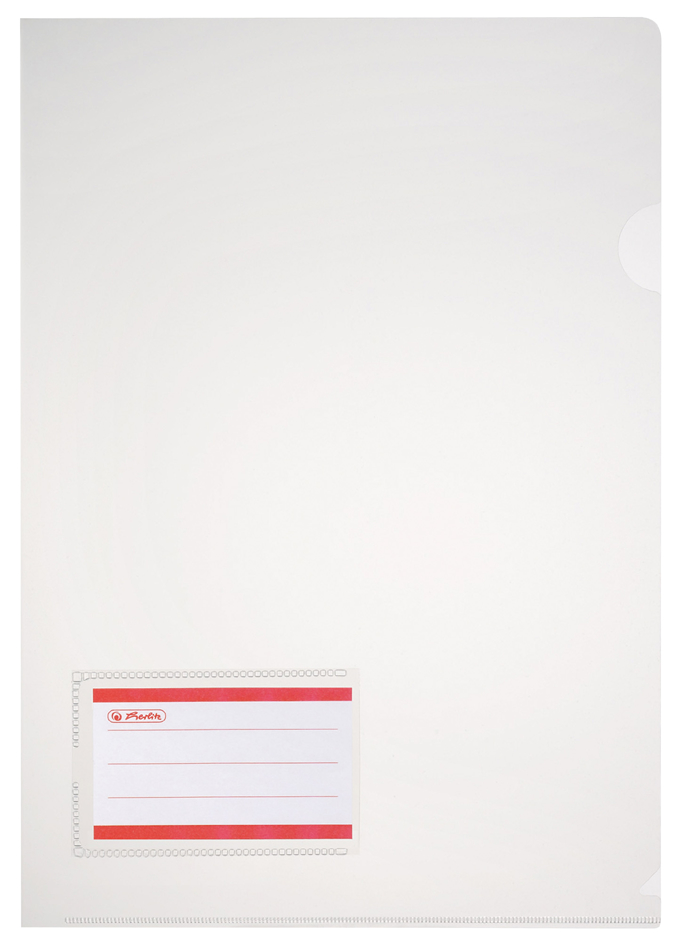 herlitz Pochette Transparente, porte-étiquette, A4