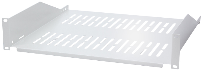 LogiLink Etagère 19', 2 U, montage fixe, (P)400 mm, gris