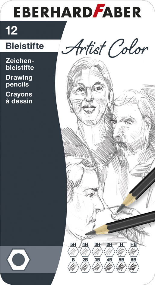EBERHARD FABER Crayon de couleur Artist Color, étui de 12