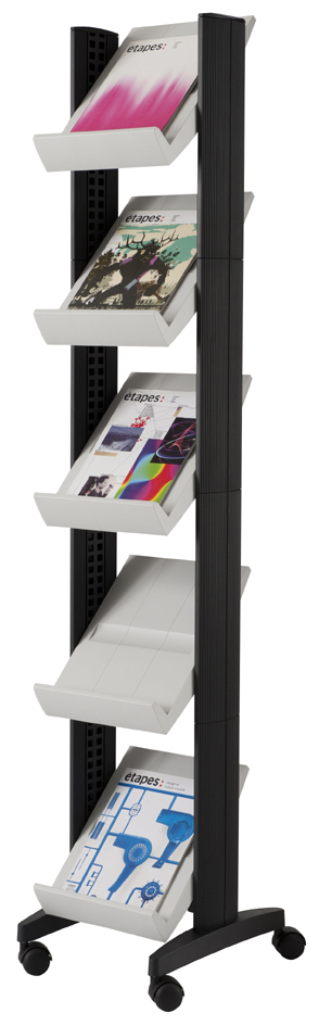 PAPERFLOW Porte-prospectus Corner easyDisplays, gris/noir