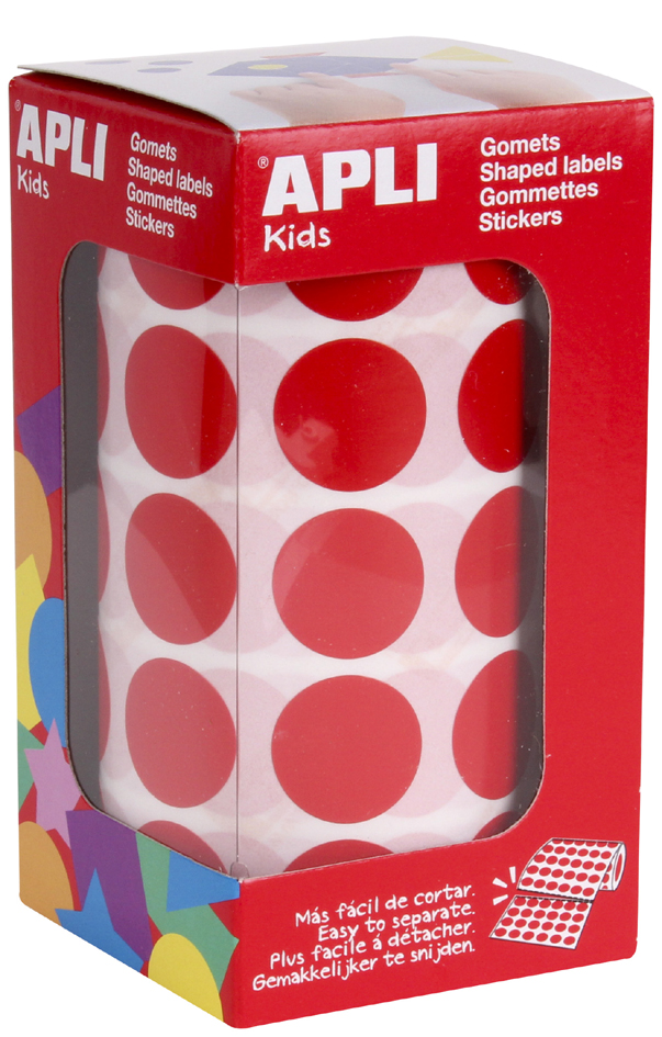 APLI Kids Gommette de couleur en rouleau, rouge