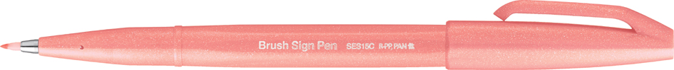 PentelArts Stylo feutre Brush Sign Pen SES15, corail
