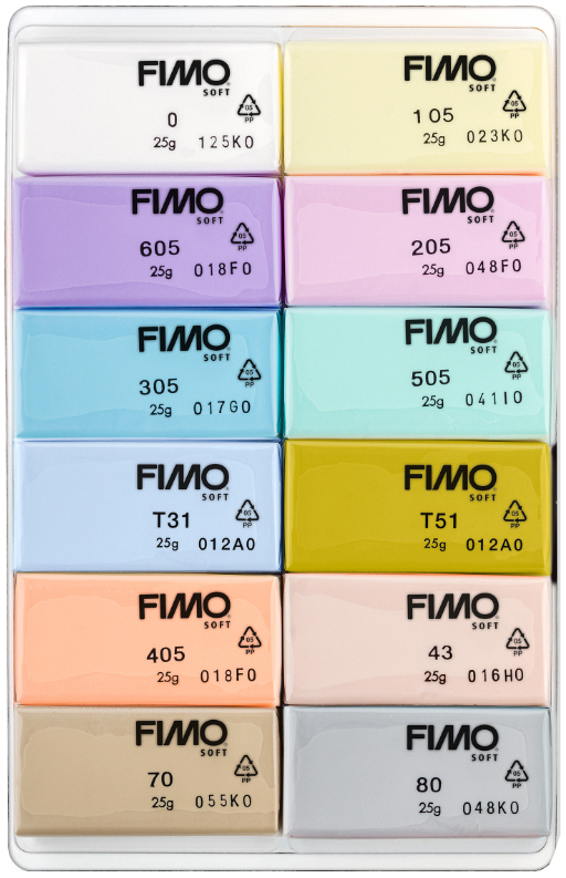 FIMO SOFT Kit de pâte à modeler 'Pastel', set de 12