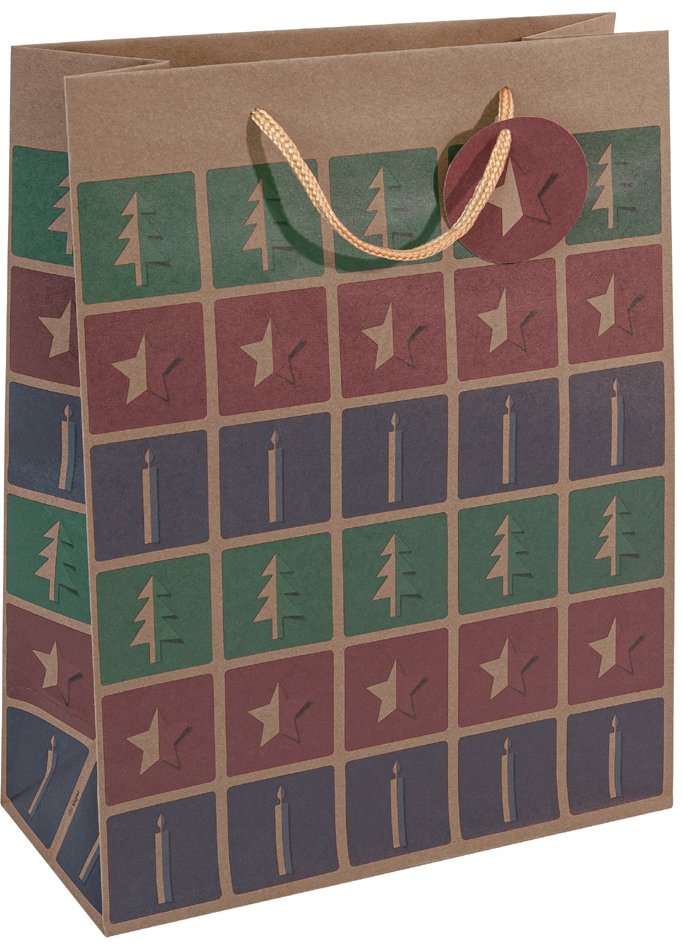 Visuel de référence : sac cadeau de Noël "Cut-out-style"