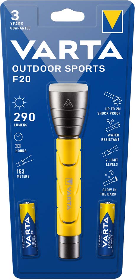 VARTA Lampe de poche LED 'Outdoor Sports F20', 2 AA