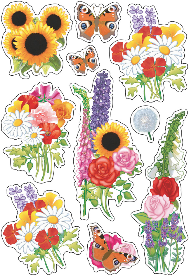 (1) Fleurs modernes