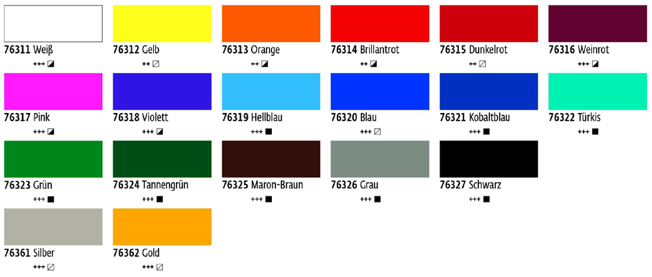 Aperçu des couleurs