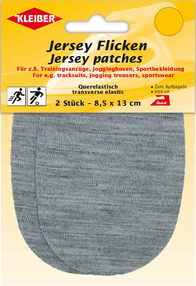 KLEIBER Patch thermocollant jersey, gris clair chiné