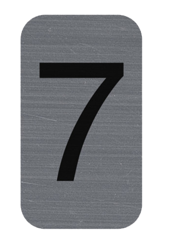 EXACOMPTA Plaque de signalisation chiffres '7', 25 x 44 mm