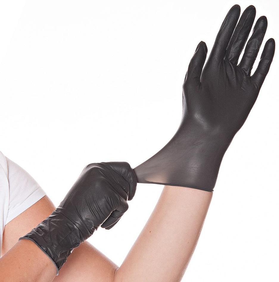 HYGOSTAR Gants latex 'DIABLO', L, noir