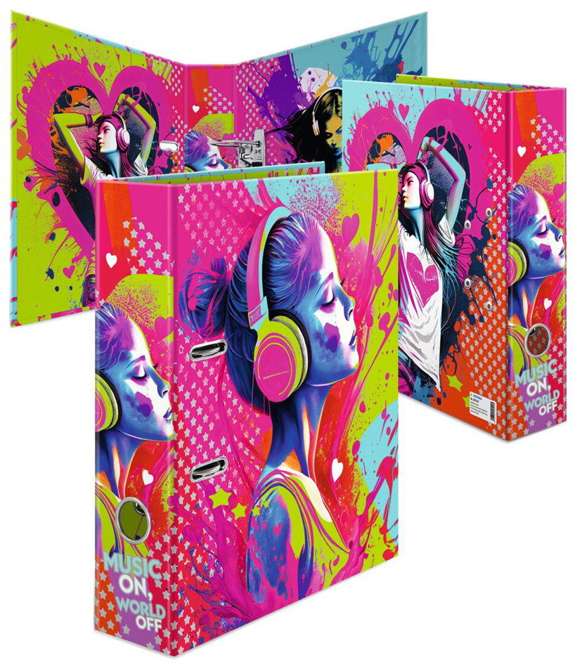 HERMA Classeur à motifs 'Music Girl', A4, 70 m