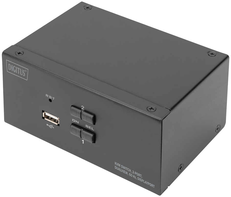 DIGITUS Commutateur KVM, 2 ports, Dual Display, DisplayPort