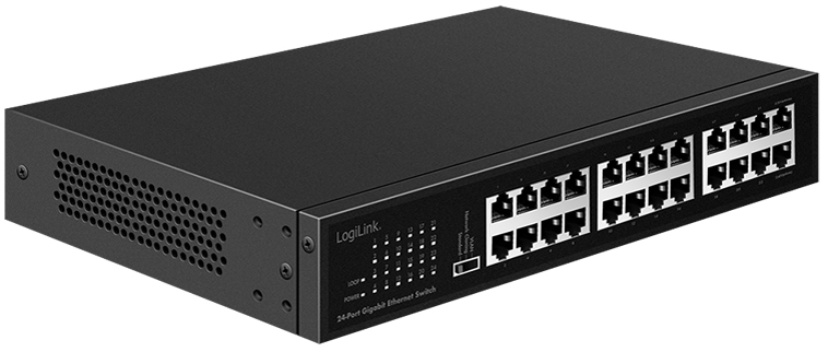 Switch Gigabit Ethernet 19", 24 ports, Unmanaged