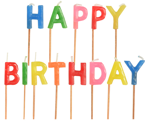 PAPSTAR Bougie pour gâteau d'anniversaire 'Happy Birthday'