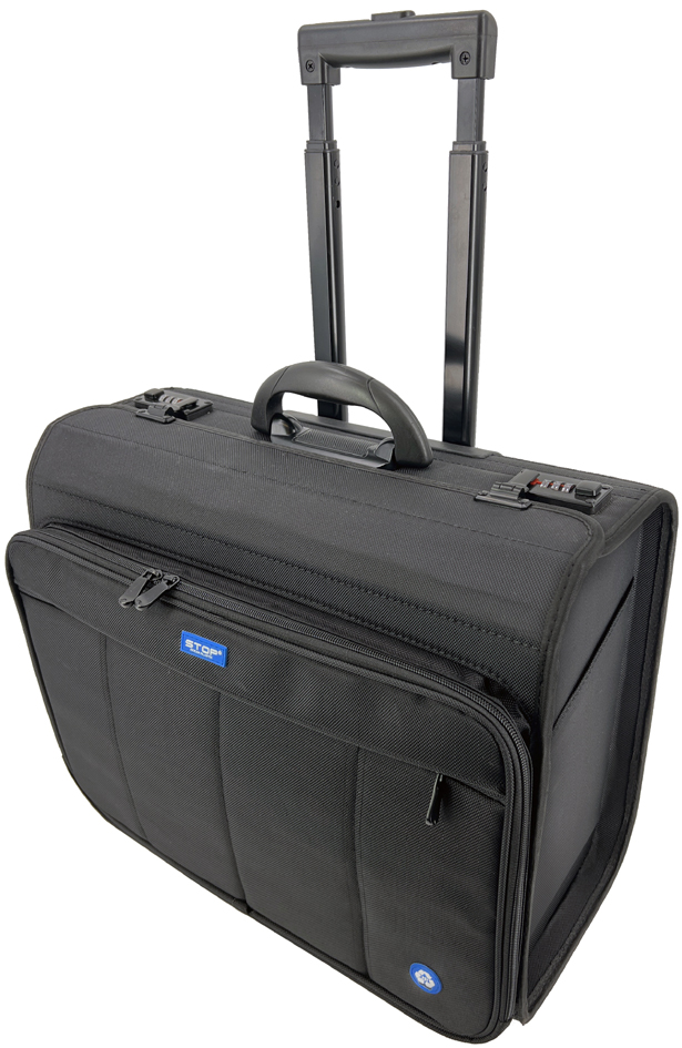 STOP Valise pour pilotes rPET SAMAR, PET recyclé, noir