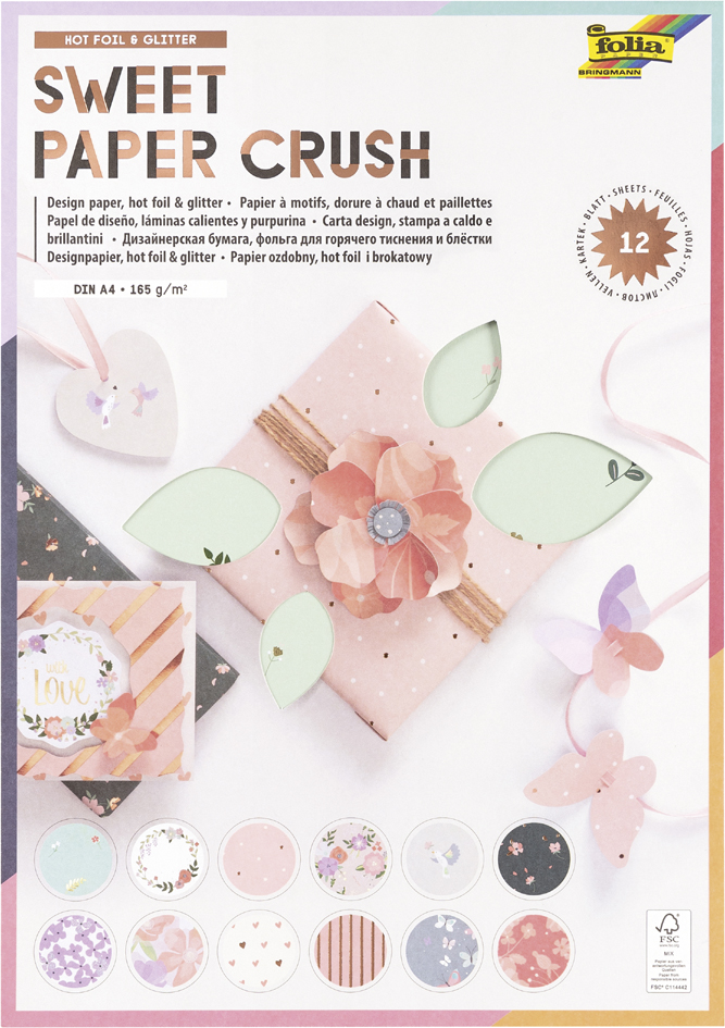 folia Bloc de papier design 'Sweet Paper Crush', A4
