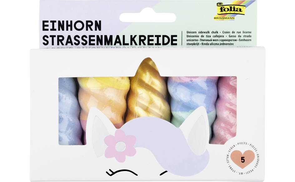 folia Craie de trottoir 'licorne', assorti